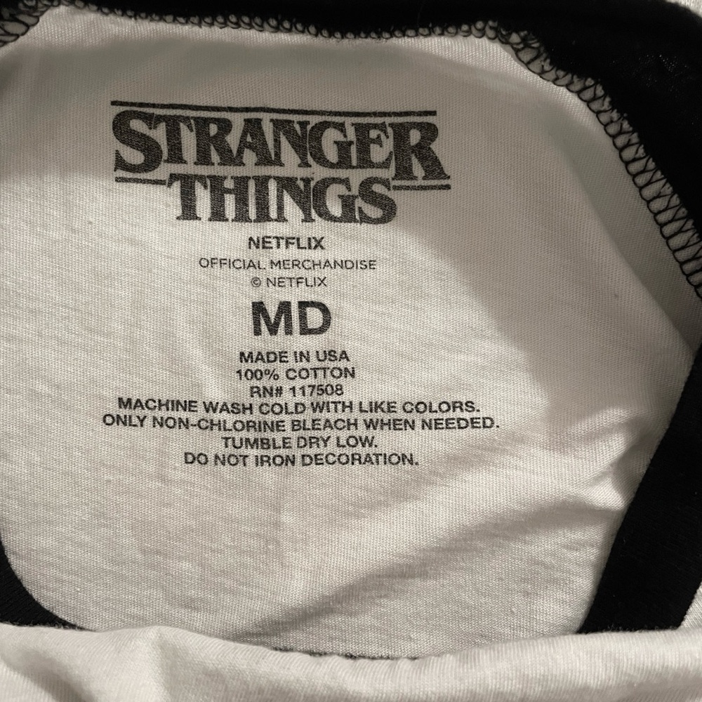 Netflix Stranger Things Kids Graphic Tee 3/4 sleeve tshirt Size M - Picture 6 of 7